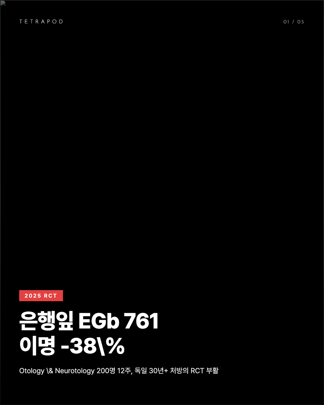 은행잎 EGb 761 만성 이명 200명 RCT 검증 5장