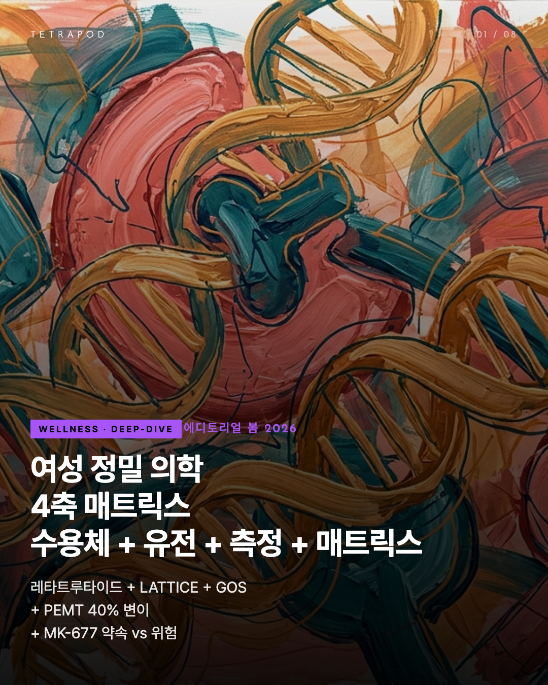 여성 정밀 의학의 봄 2026, 수용체 + 유전 + 측정 + 매트릭스 4축 8장