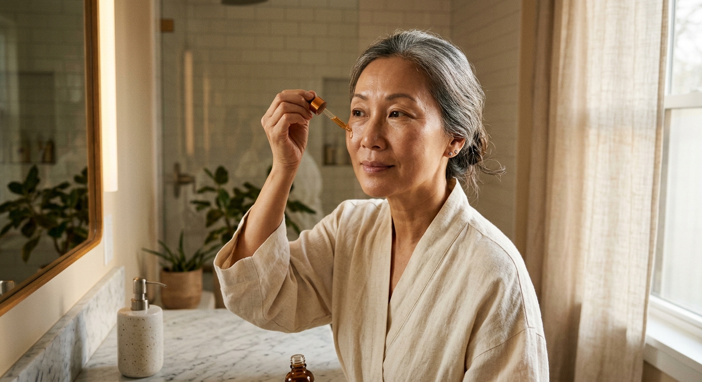 Collagen + L-Cystine in 198 Asian Women: Hydration in 55+, Texture and UV Defense in 18–30